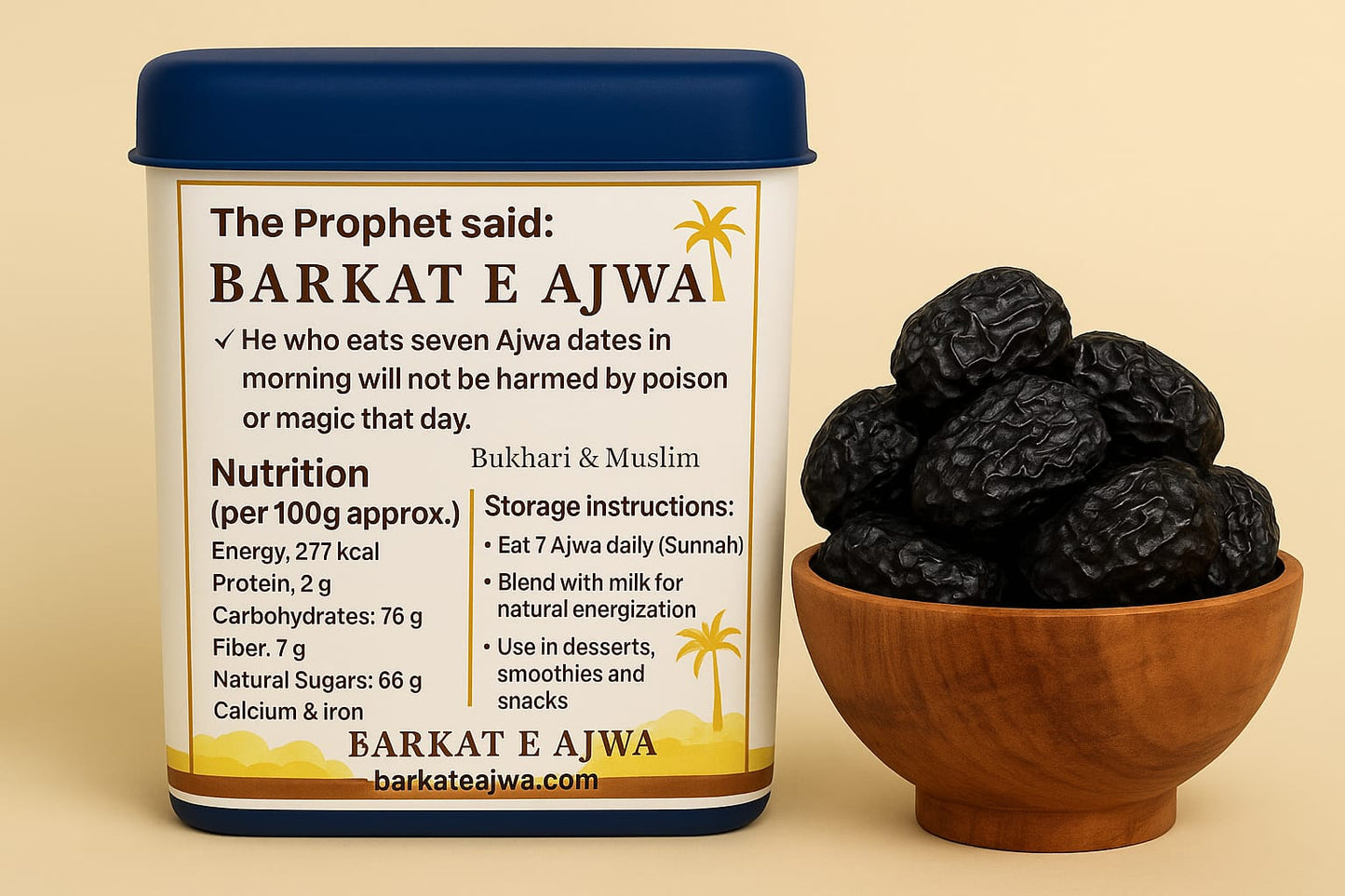 Barkat E Ajwa – Premium Ajwa Dates (250g) | Fresh Ajwa from Madina