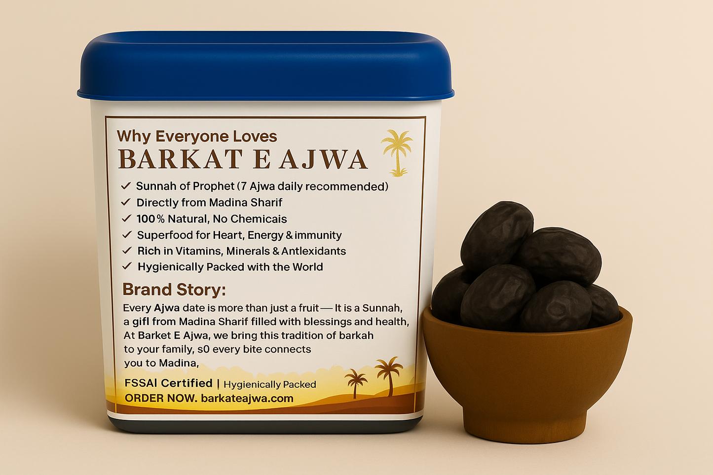 Barkat E Ajwa – Premium Ajwa Dates (250g) | Fresh Ajwa from Madina