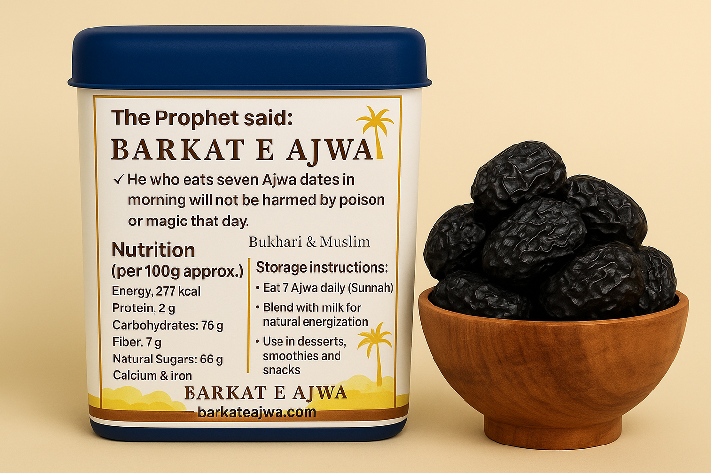 Barkat E Ajwa – Premium Ajwa Dates (350g) | Sunnah Inspired Superfood