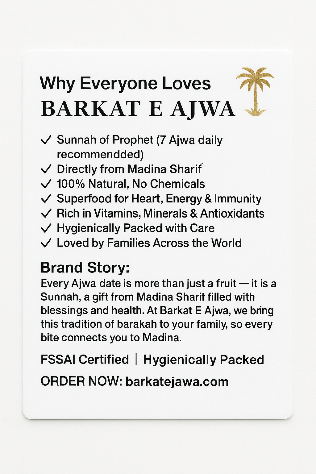 Barkat E Ajwa – Premium Ajwa Dates (500g) | Pure & Natural