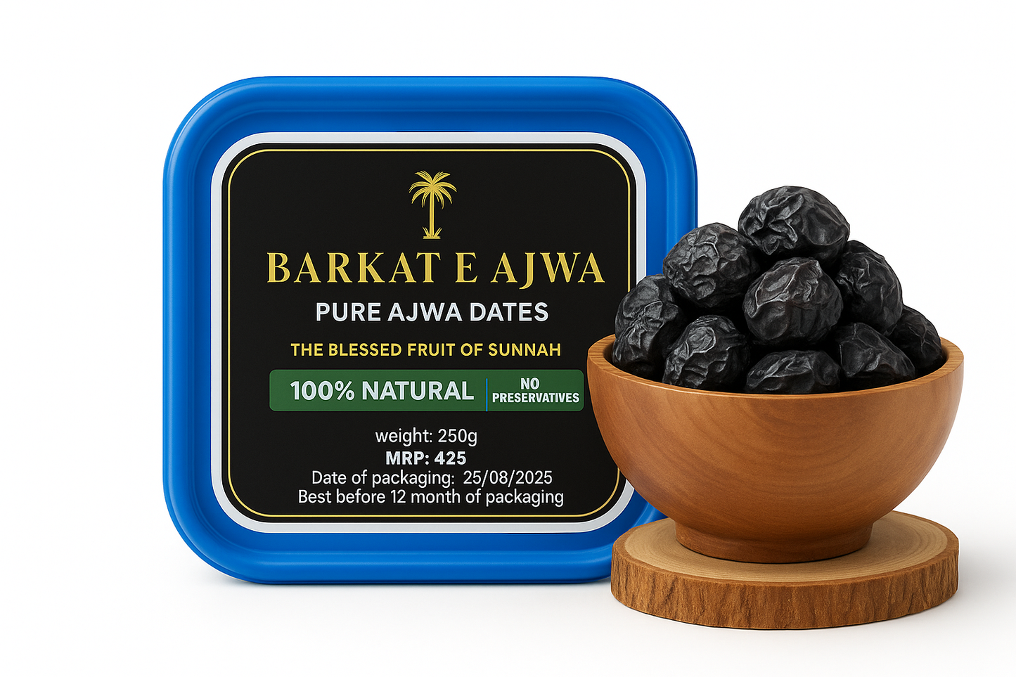 Barkat E Ajwa – Premium Ajwa Dates (250g) | Fresh Ajwa from Madina