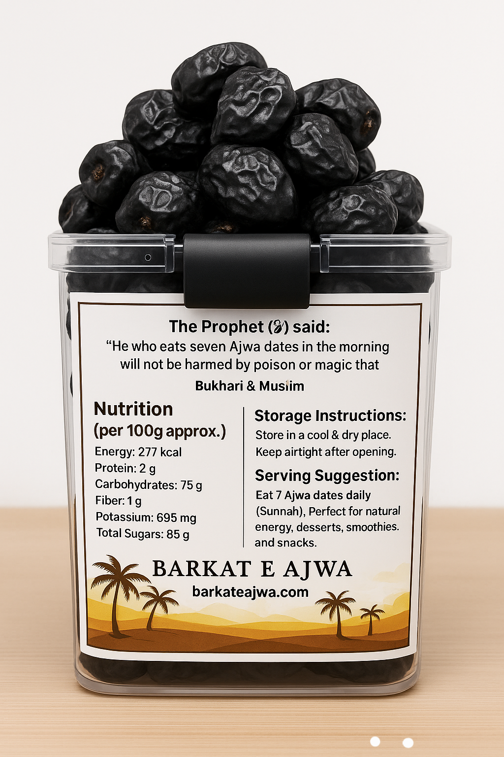 Barkat E Ajwa – Premium Ajwa Dates (500g) | Pure & Natural